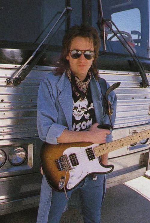 Adrian Smith of IRON MAIDEN Photo from Young Guitar Magazine, May