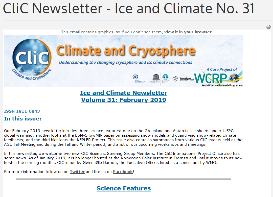 The February 2019 Climate and... - Climate and Cryosphere | Facebook