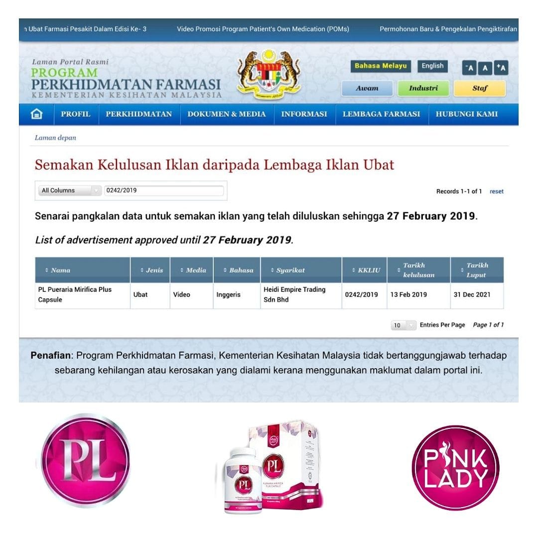 Pinklady Rahsia Kecantikan Wanita - Ternyata Pink Lady memang 100% ...