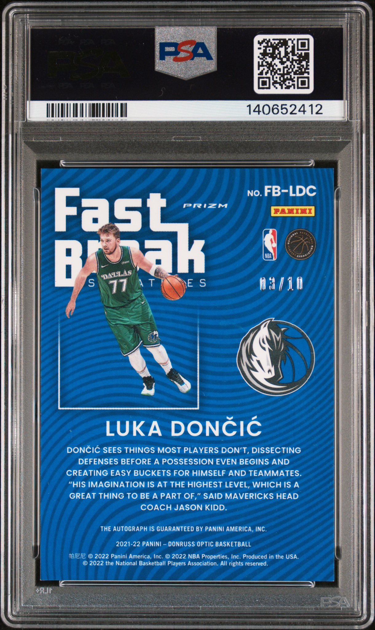 Luka Doncic gold auto card for sale