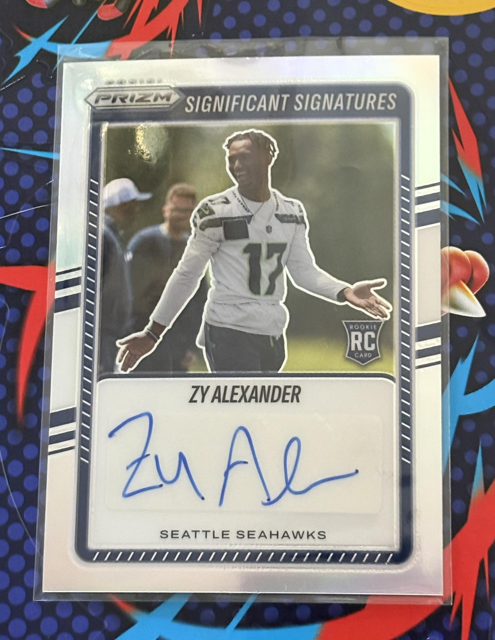 Super Bowl rookie auto sticker signing