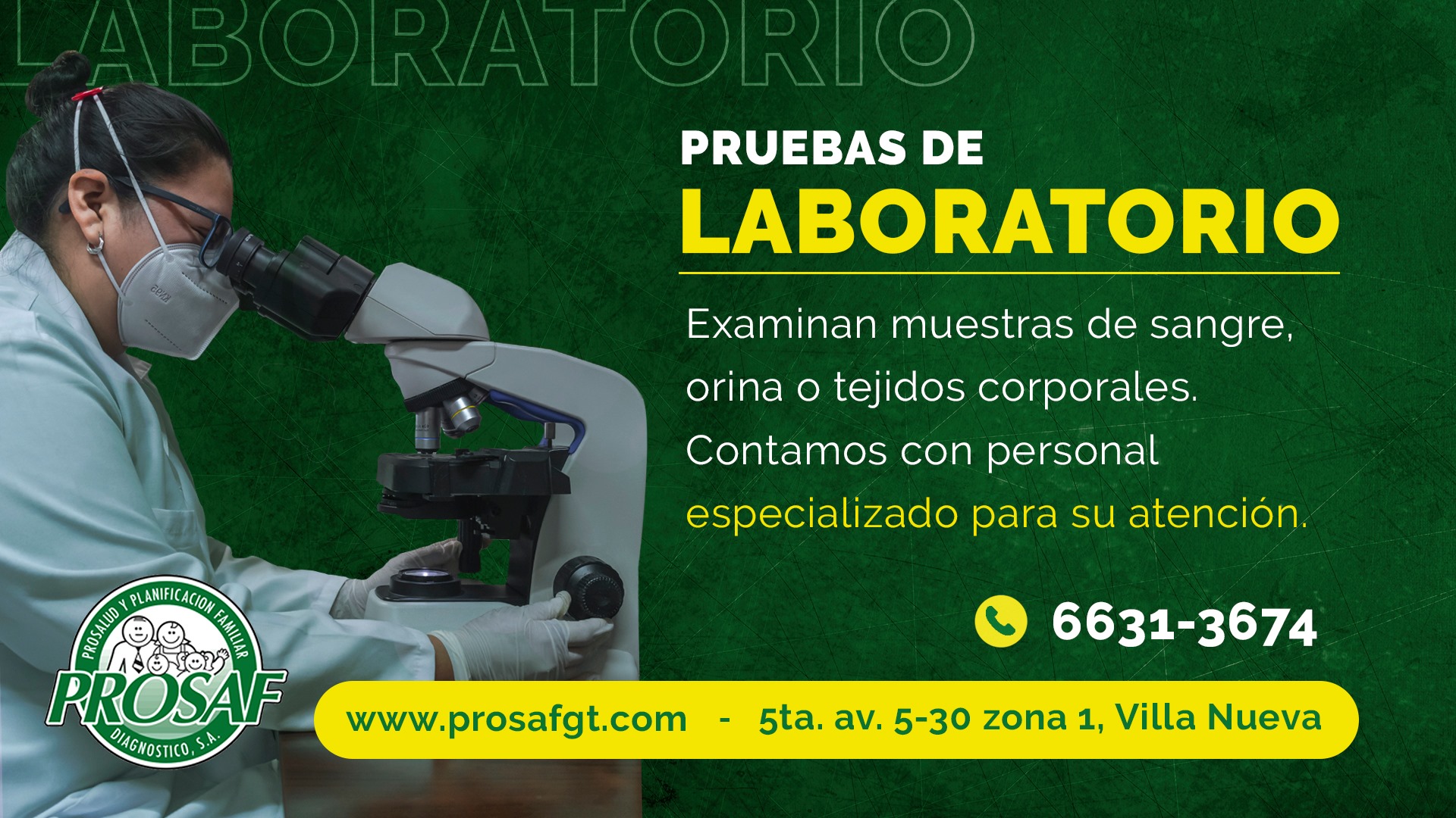 Prosaf - Los exámenes de Laboratorio Clínico son una...
