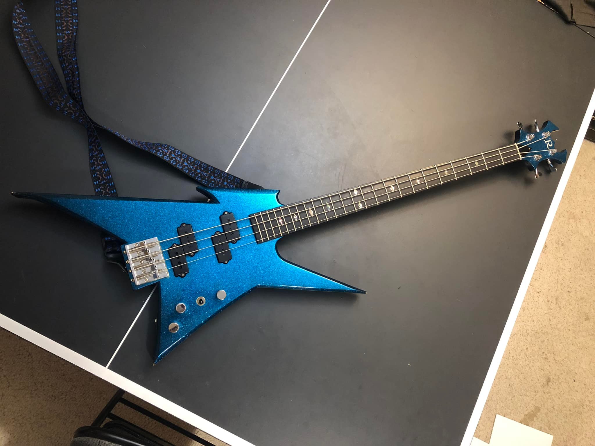 Custom-made BC Rich guitars signed by Bernie Rico