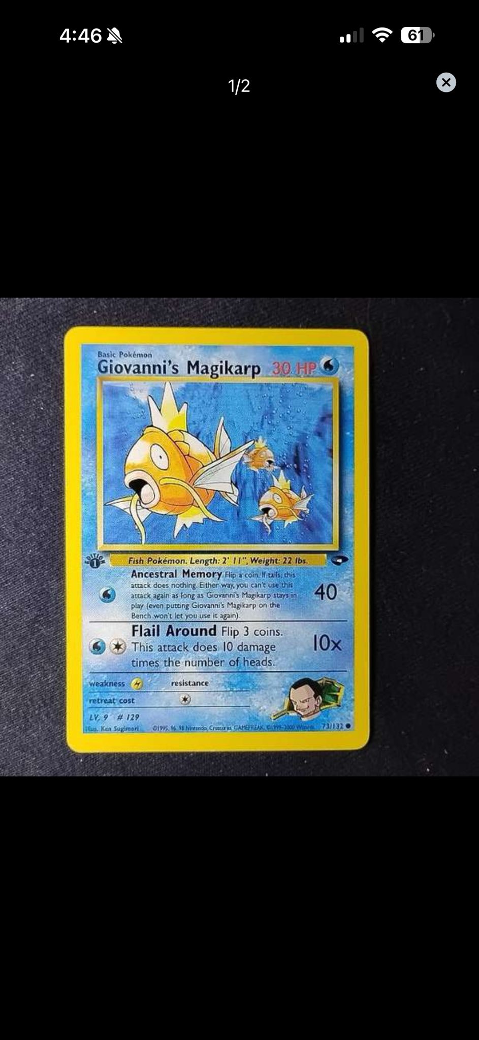 1995 magikarp pokemon card value - 021/078 clear acrylic holder that perfectly accentuates the stunning visual design and character artwork Magikarp 61/95 - Call of