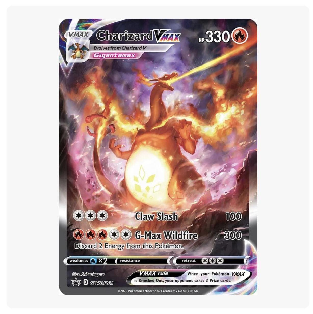 charizard vmax 330 pokemon card value SWSH261 - Black Star Promo - Alternate Art Holo have for your premier collection. Rare gold card Charizard VMAX