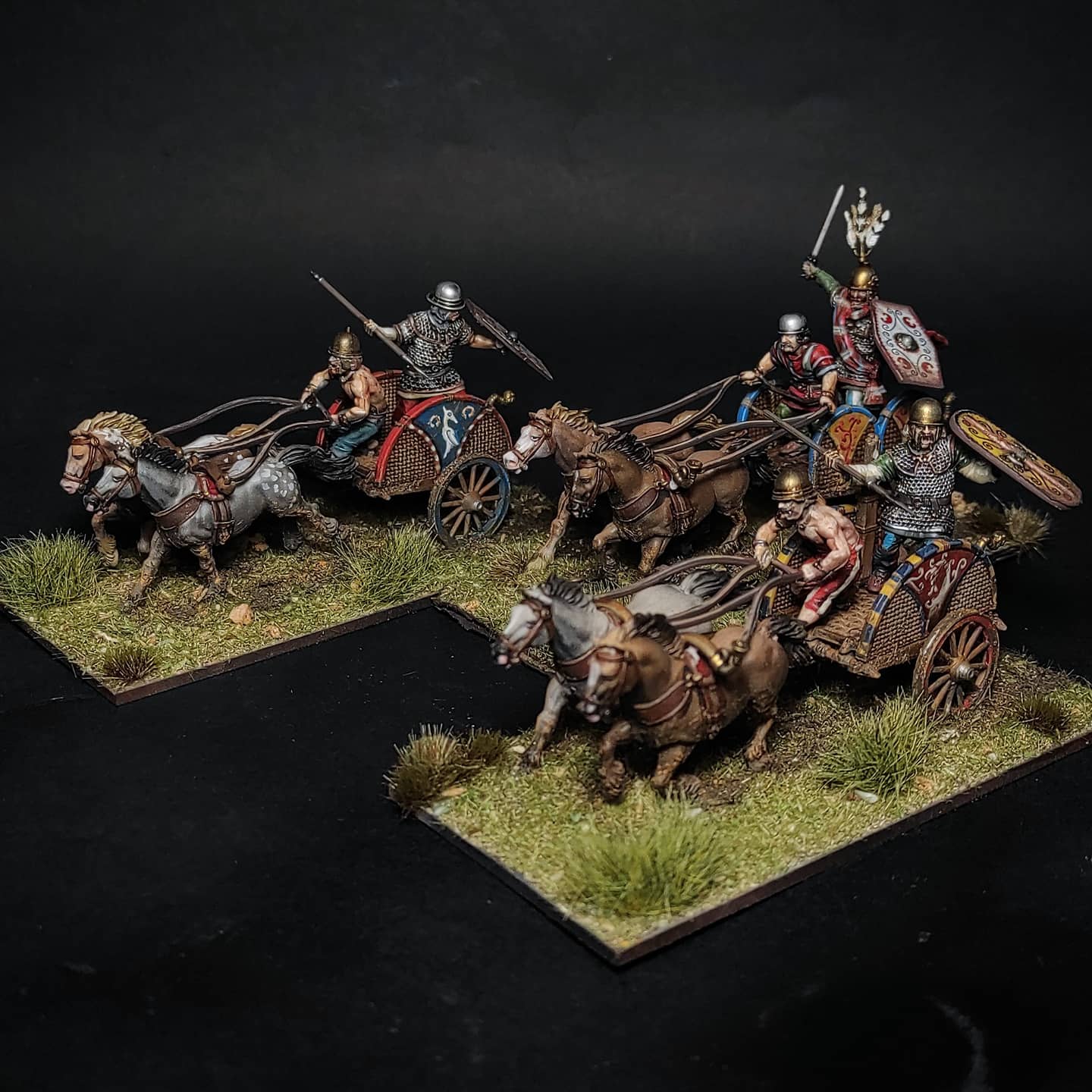 Some fantastic Celtic chariots painted by Aurelian Leclerc!