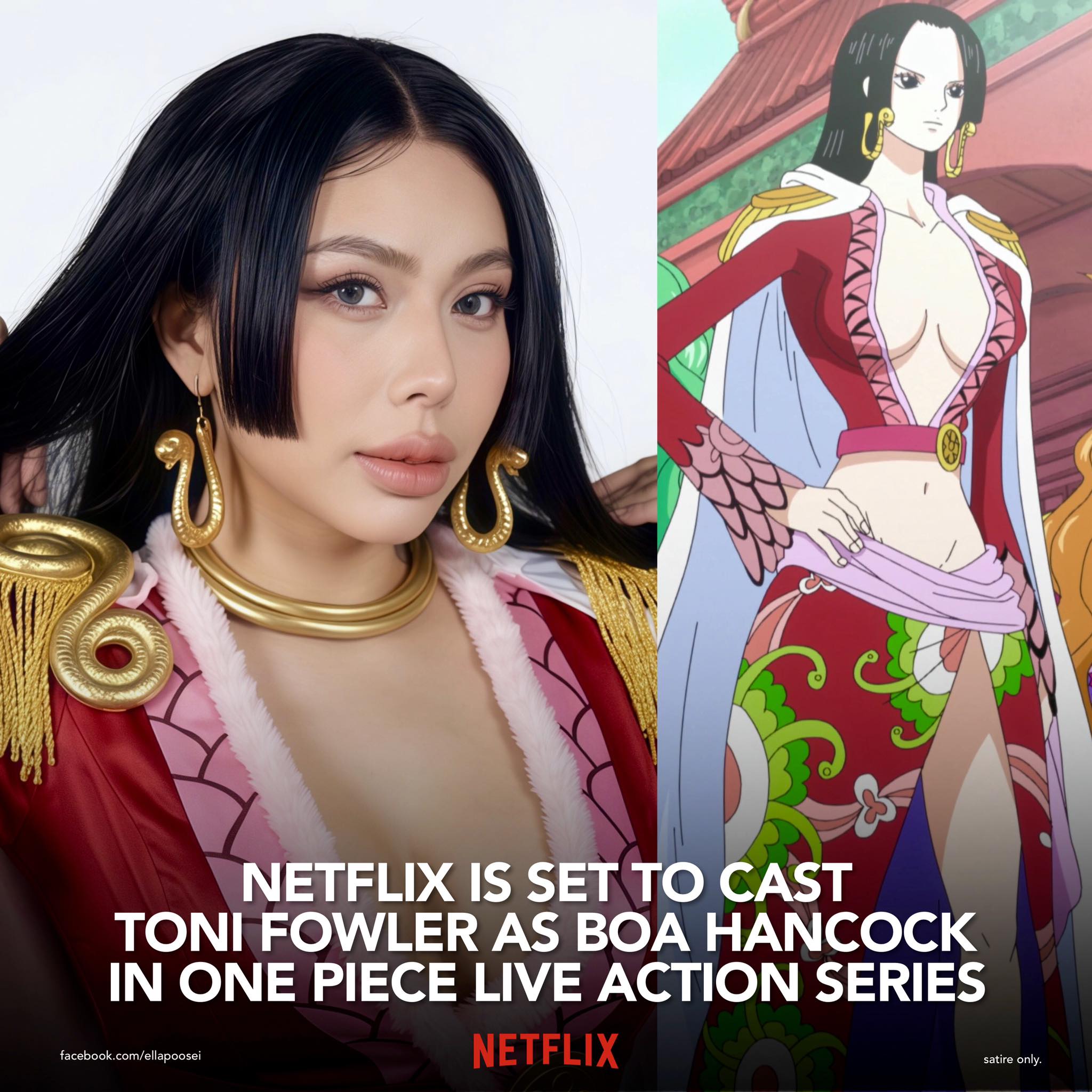 Toni Fowler to casted as Boa hanCOCK in One Piece Live Action Series