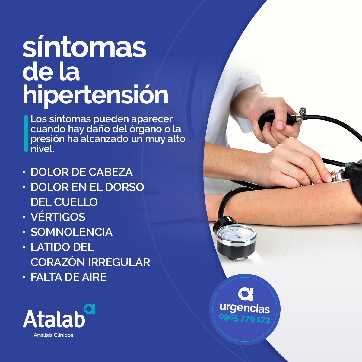 Te presentamos algunos síntomas que... - Laboratorio Atalab
