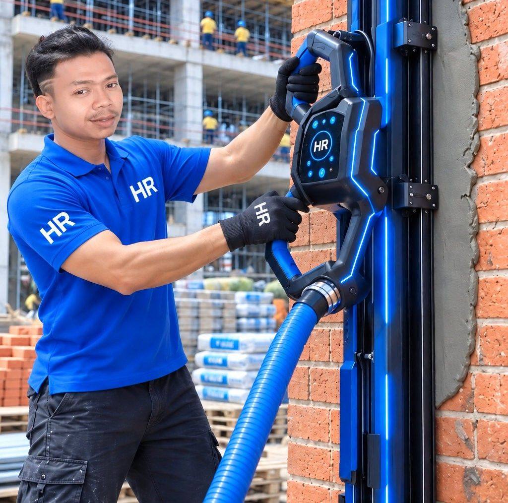 This smart wall-plastering machine is changing the game! 🔥 Perfect ...