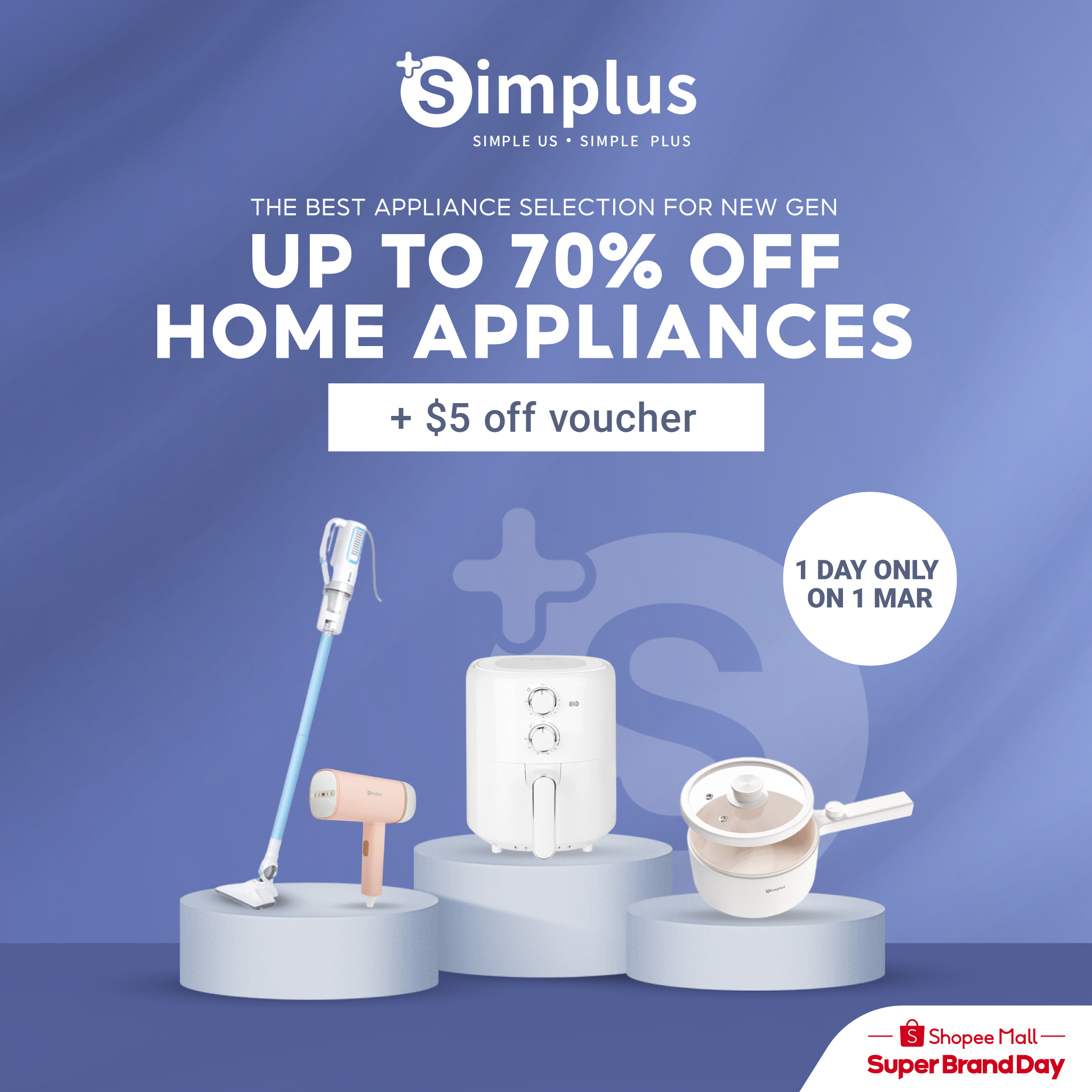 Shopee - Save up to 70% with the Simplus SBD promo!🤑 Plus,...