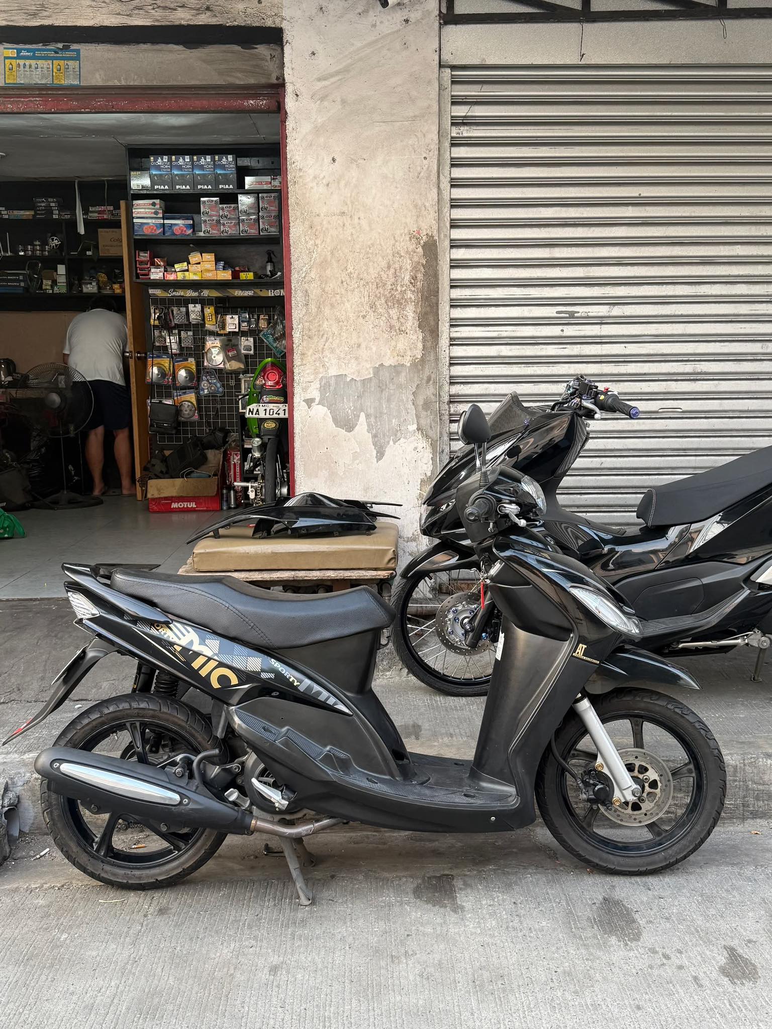 Mio Sporty custom bike with 59BV engine and accessories