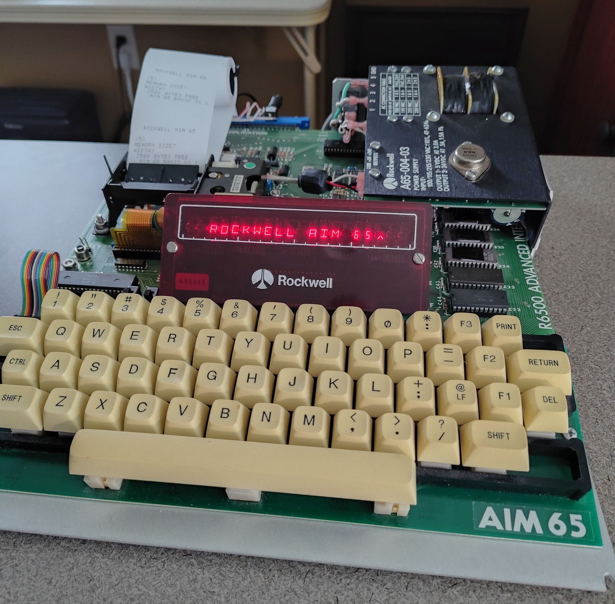 The Rockwell AIM-65 computer is a development computer introduced