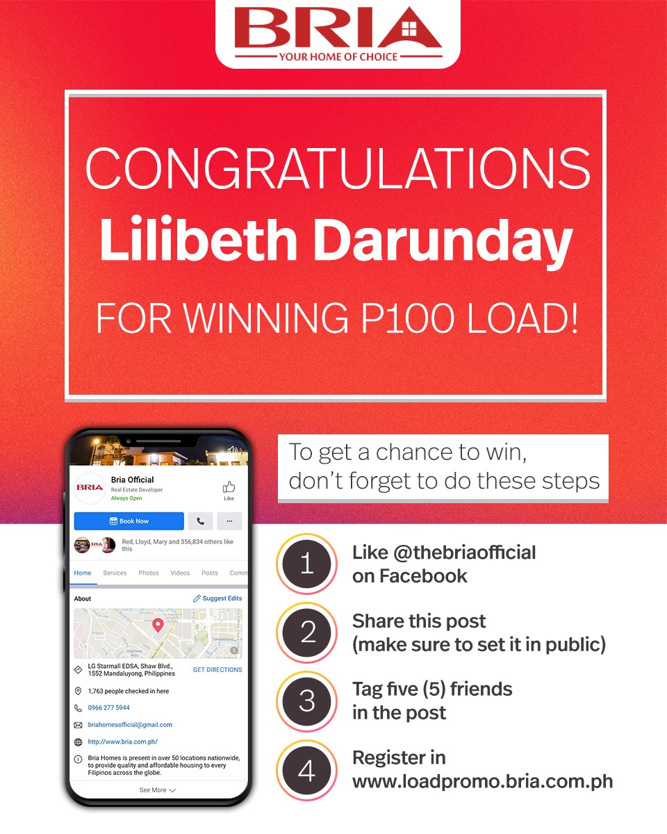 Bria Homes, Inc. - Congratulations to our load winner! Do you want to ...