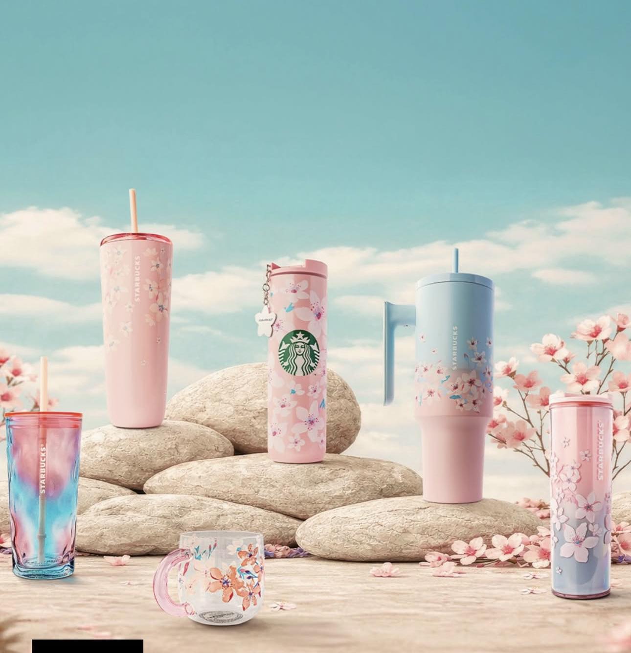 Starbucks Cherry Blossoms collection available tomorrow