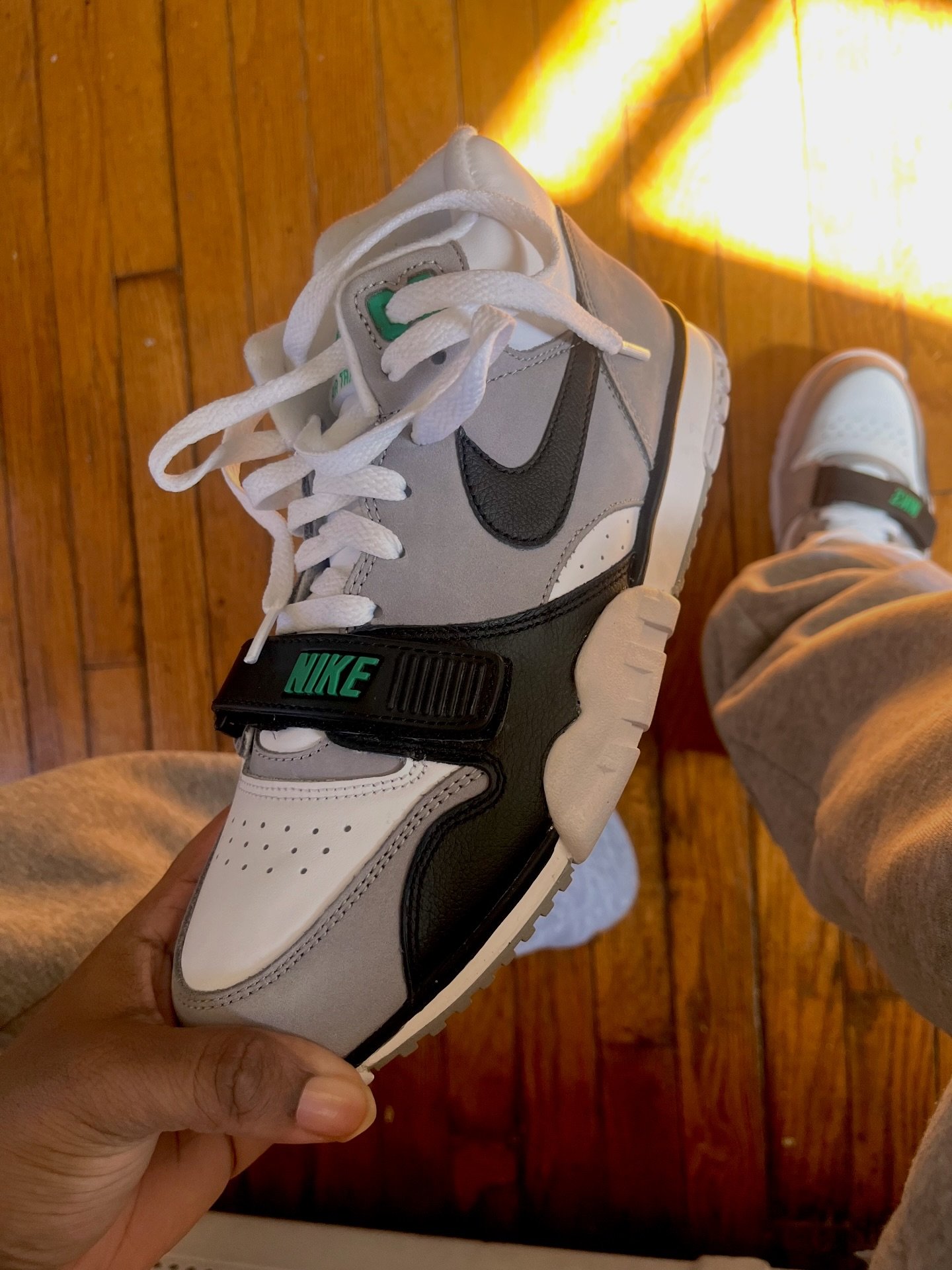トレーナー Another episode of 80s/90s classics air trainer 1 chlorophyll