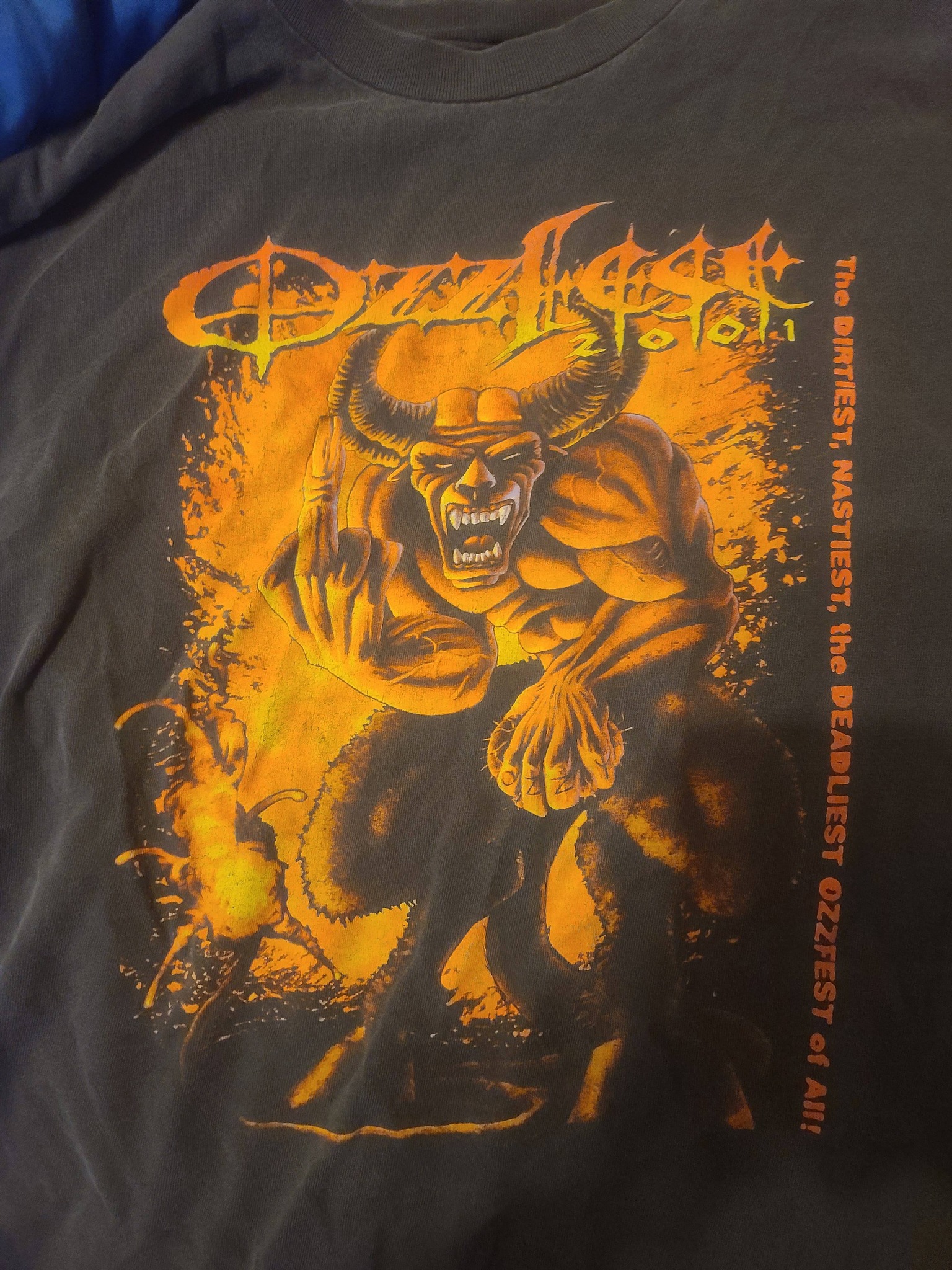 My Ozzfest 2001 shirt that has seen better days. At least the