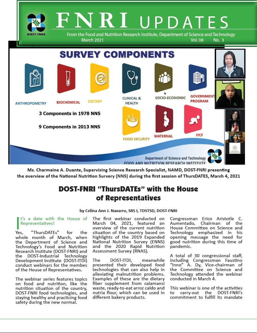 LOOK: March 2021. DOST-FNRI updates... - DOST-PSTCPampanga