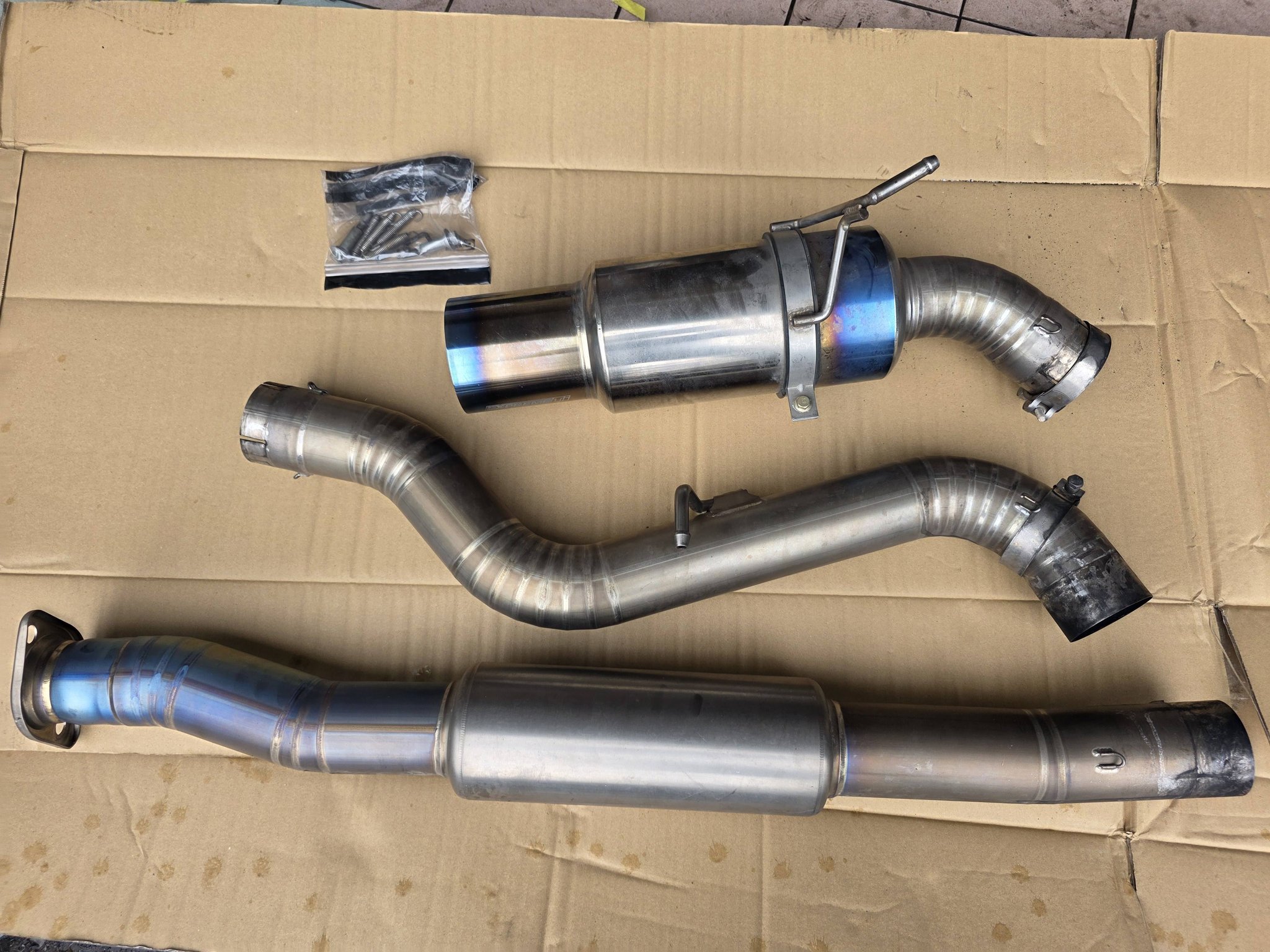 Subaru impreza sti titanium muffler piping set for sale