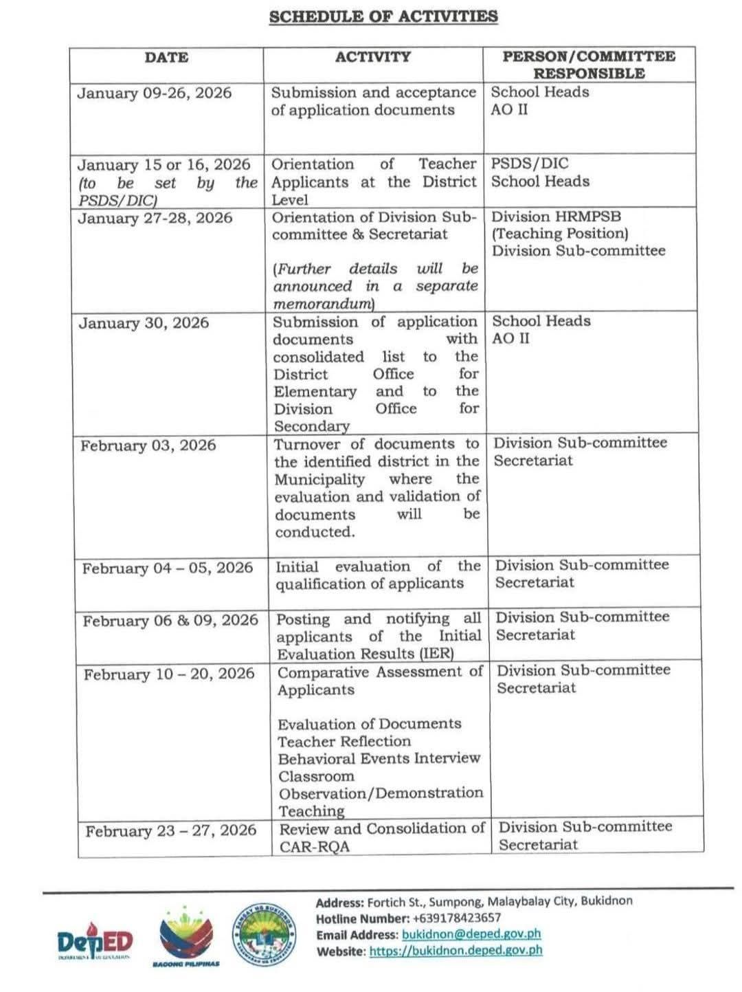 Annalyne - 📌 IMPORTANT NOTICE TO TEACHER I APPLICANTS SDO Valencia City ...