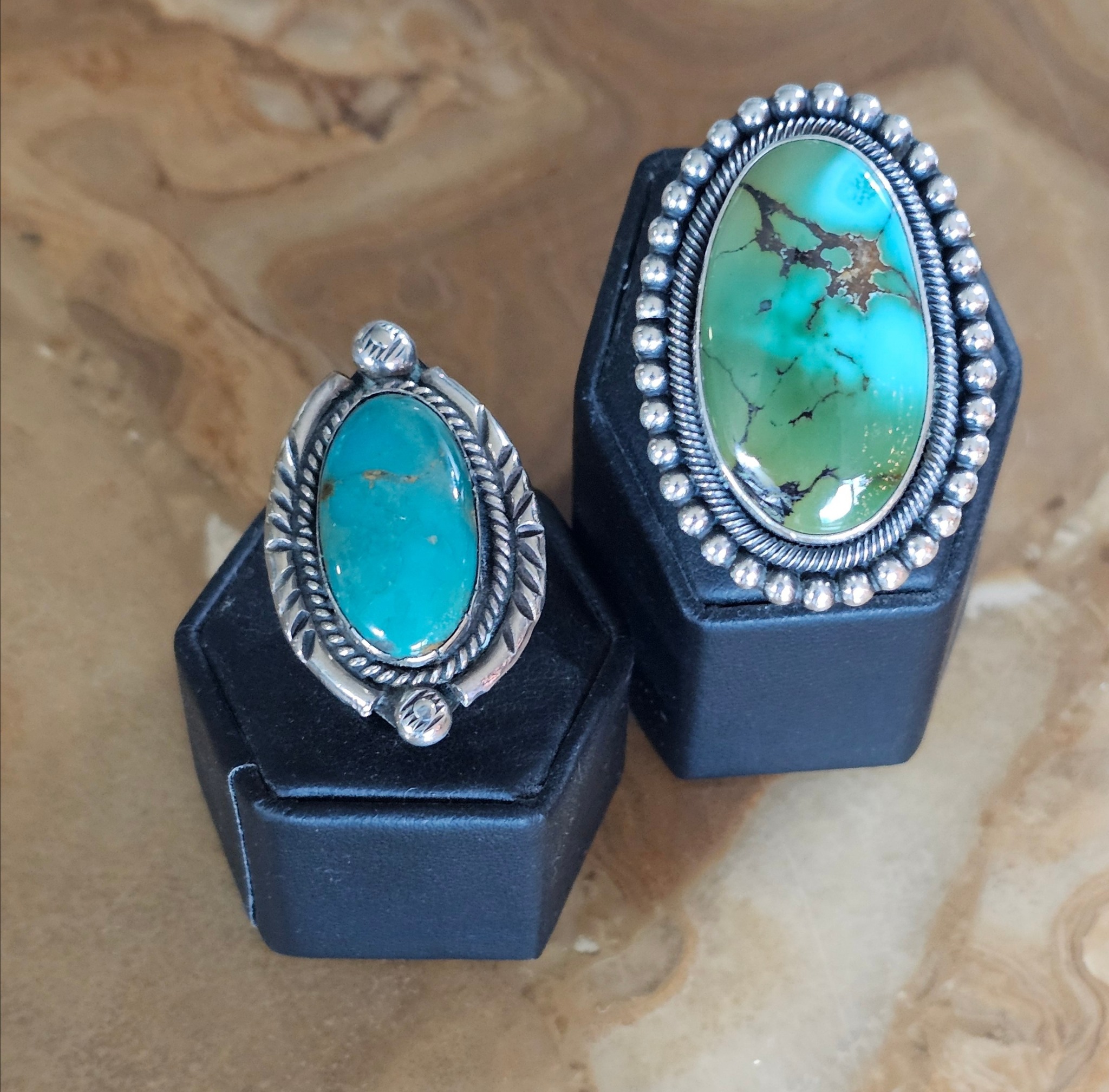 Ernest Roy Begay sterling silver turquoise ring for sale