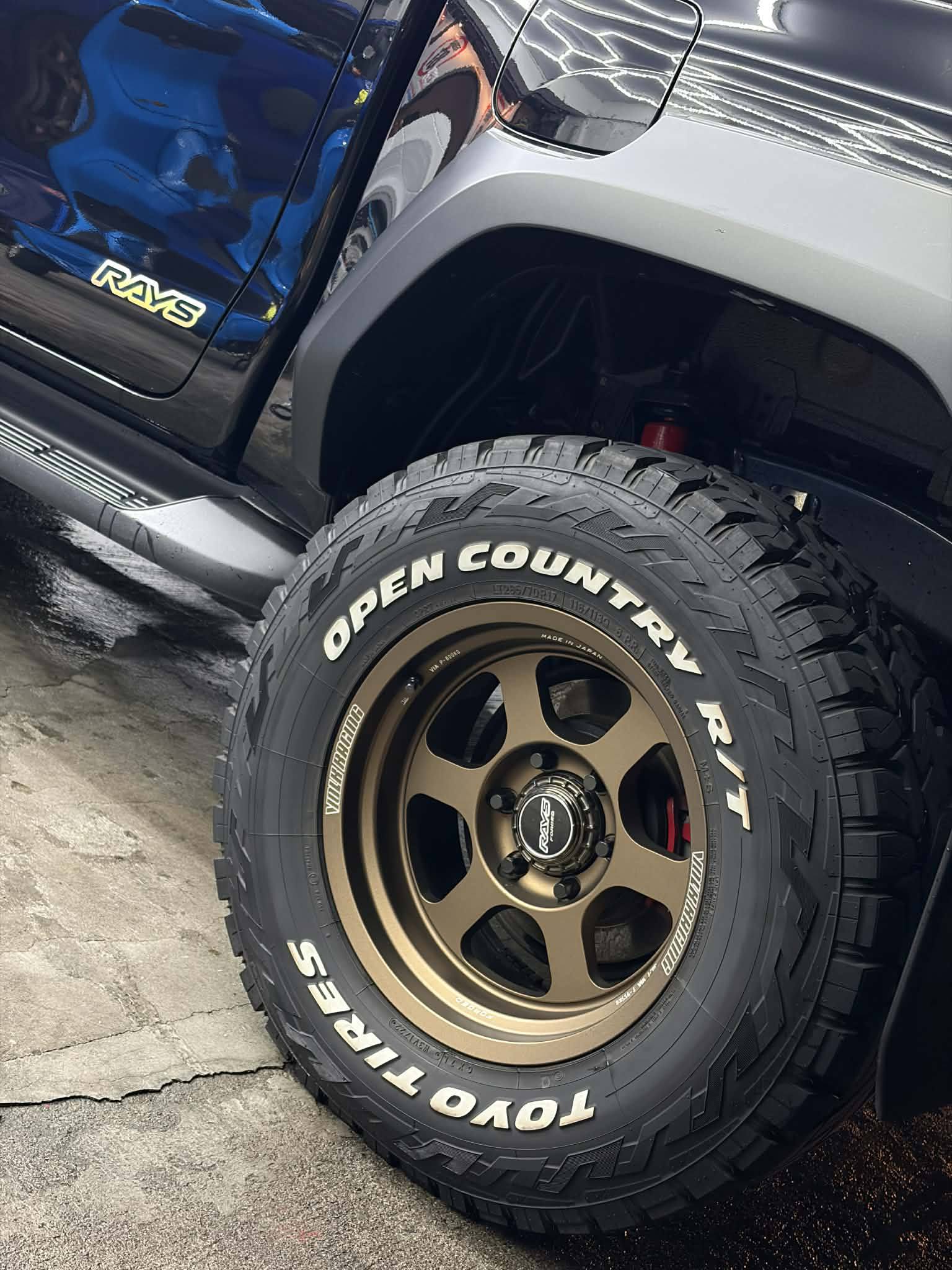 Volk Racing TE37 17x8.5 wheels with Toyo Open Country tires
