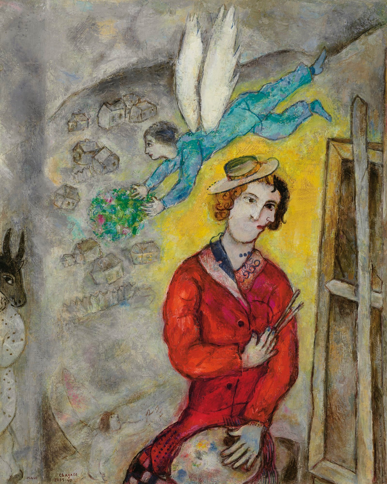 Marc Chagall's self-portrait with a palette