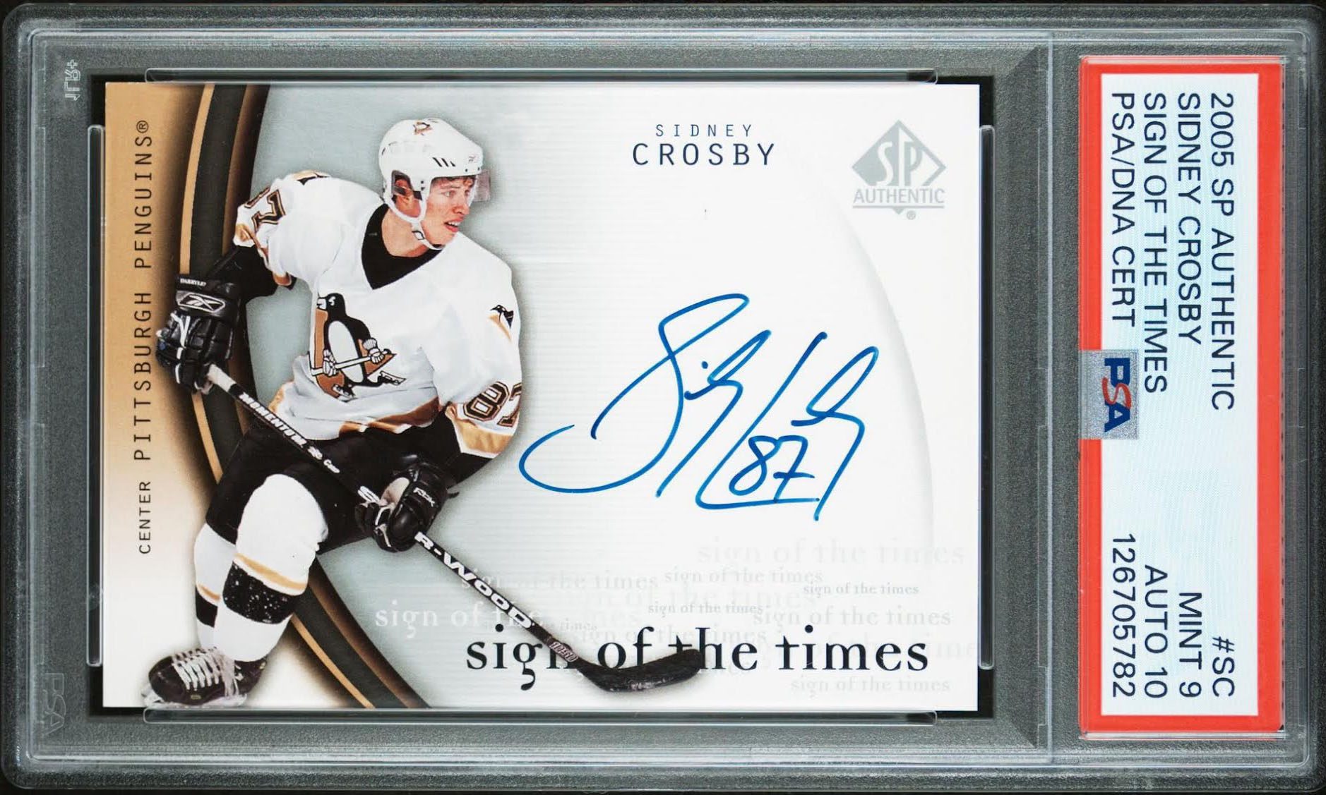 2005-06 SP Authentic Sidney Crosby auto patch card for sale