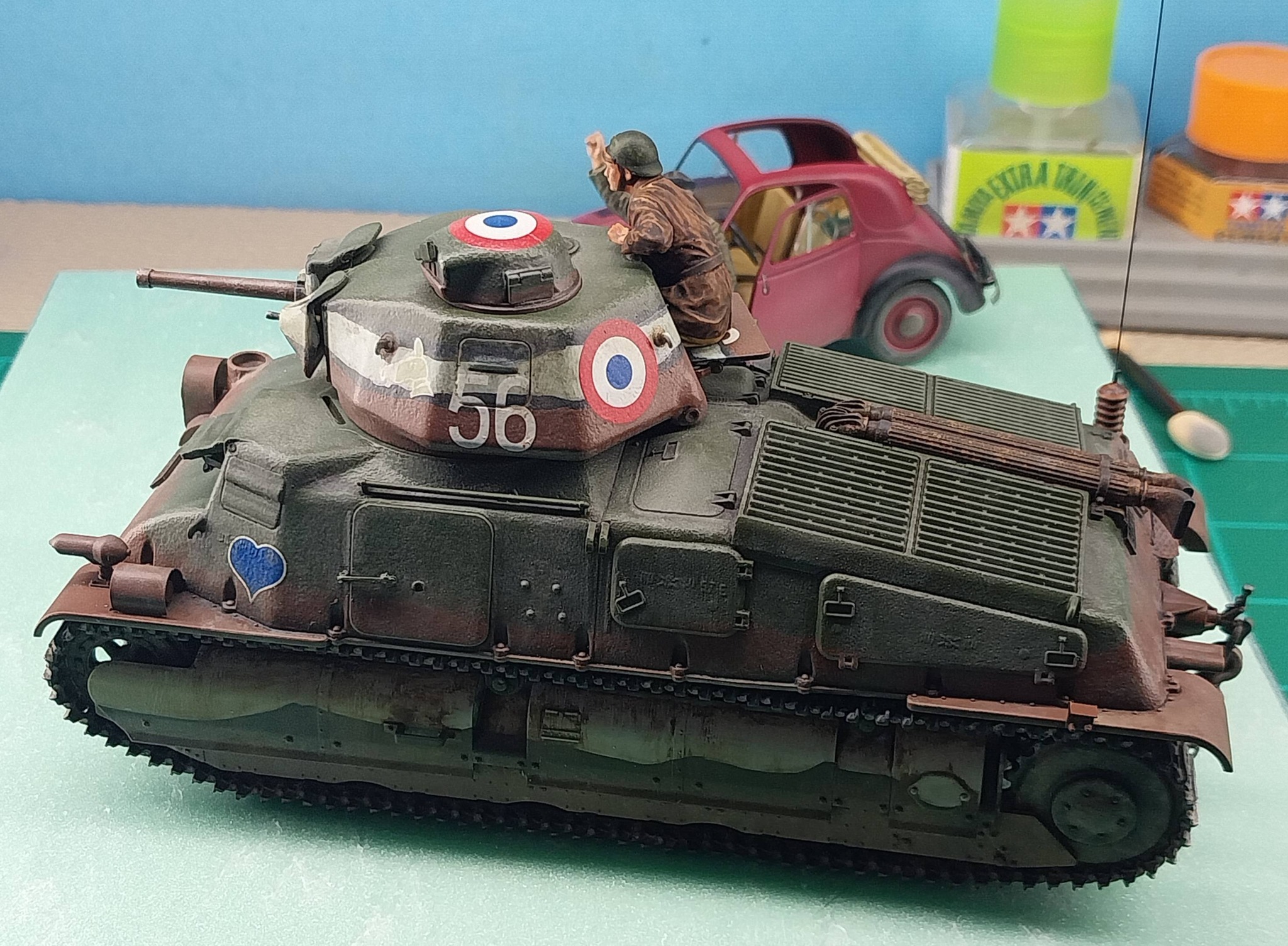 WIP, 1:35 Simca 5 by Tamiya, it has 3 options out of the box