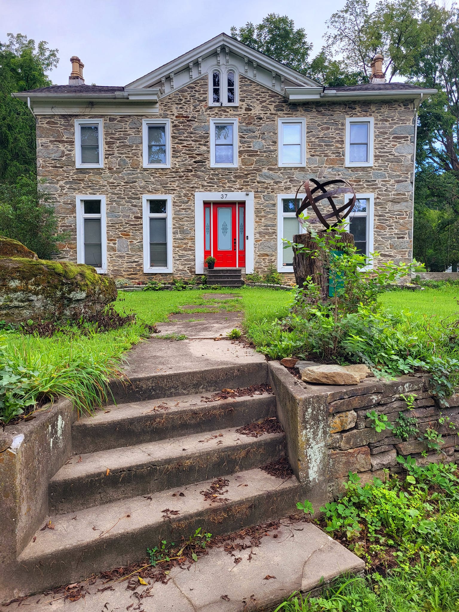 Our 1875 mica shist stone home near Coatesville, PA.