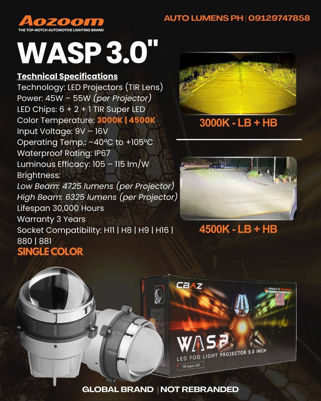 What's the performance of Aozoom WASP fog lamps in terms of