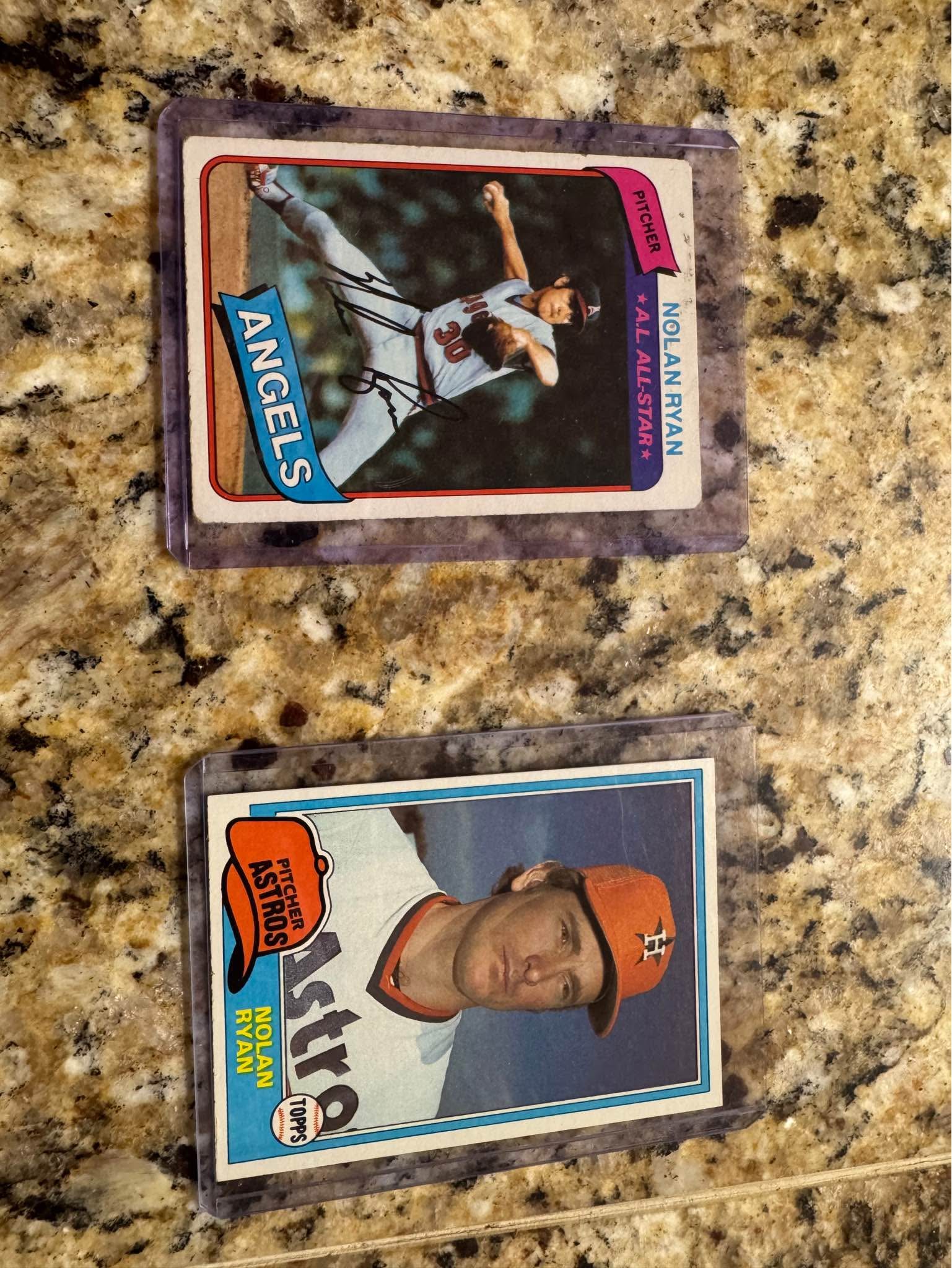 1980 and 1981 Topps Nolan Ryan Baseball Cards. | Used - Good 