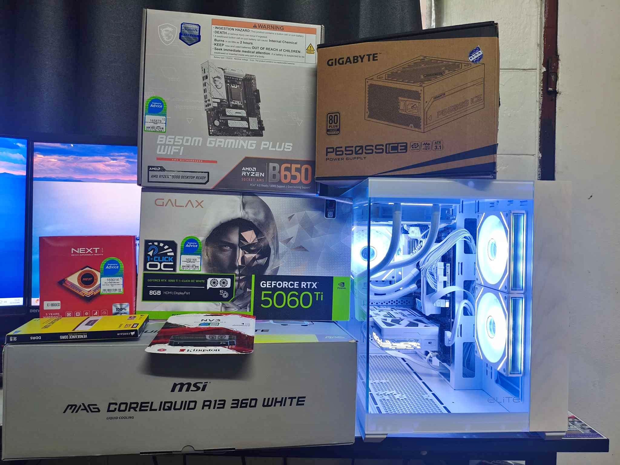 คอม R7 9800X3D Ram32GB RTX5060Ti 8G - Computer Cases - Bangkok ...