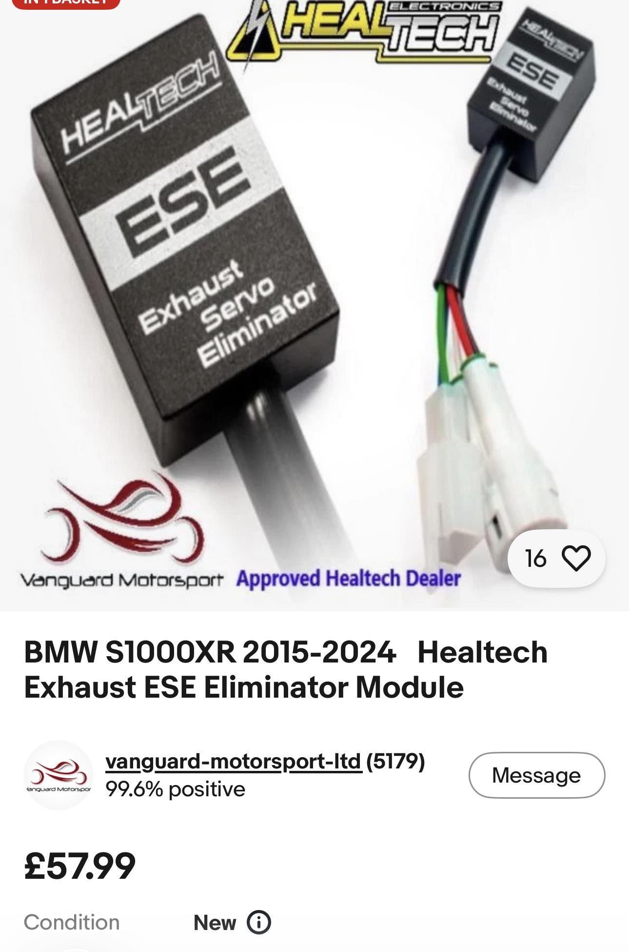 Healtech exhaust servo eliminator switch for BMW R1300GS