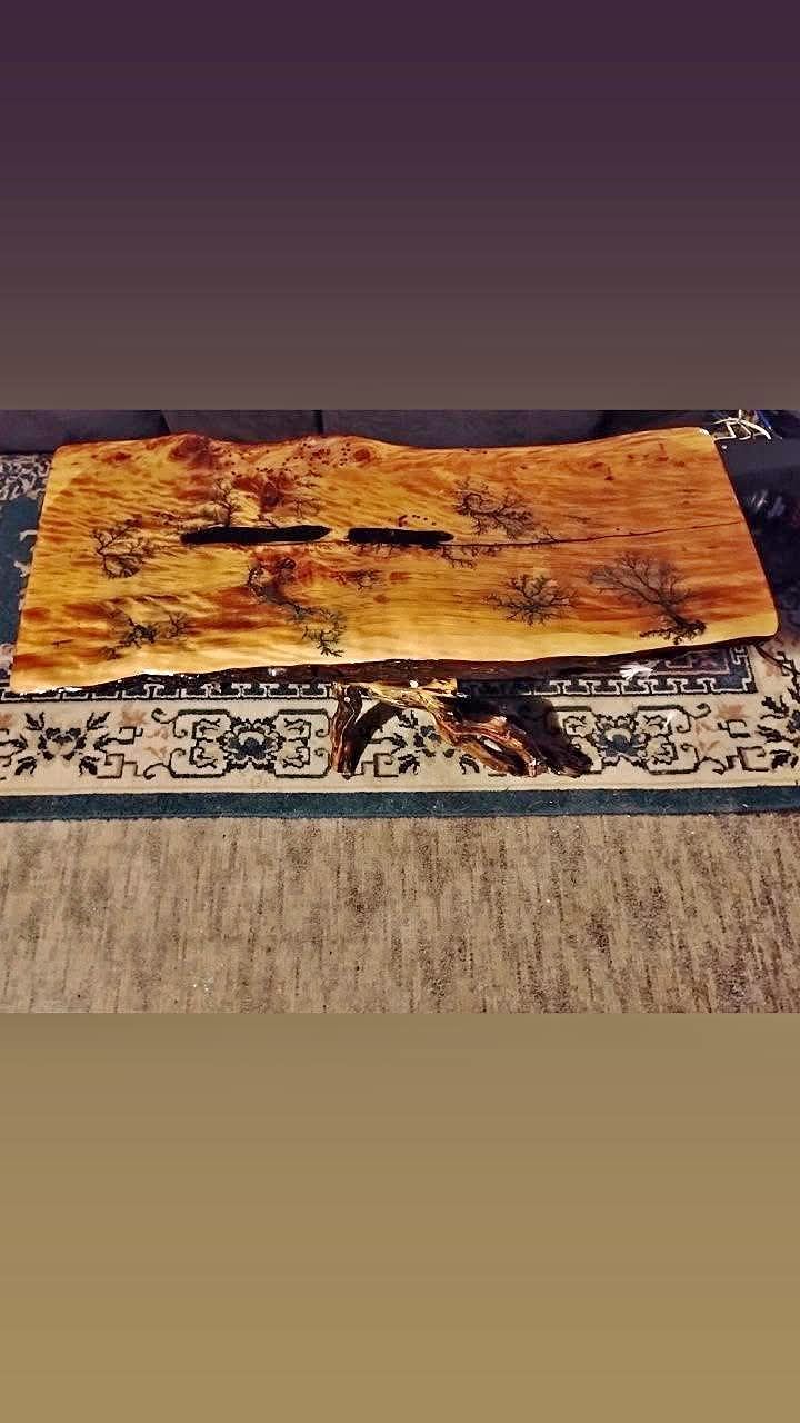 Live Edge Alligator Juniper Slab Coffee Table for Sale in Heber