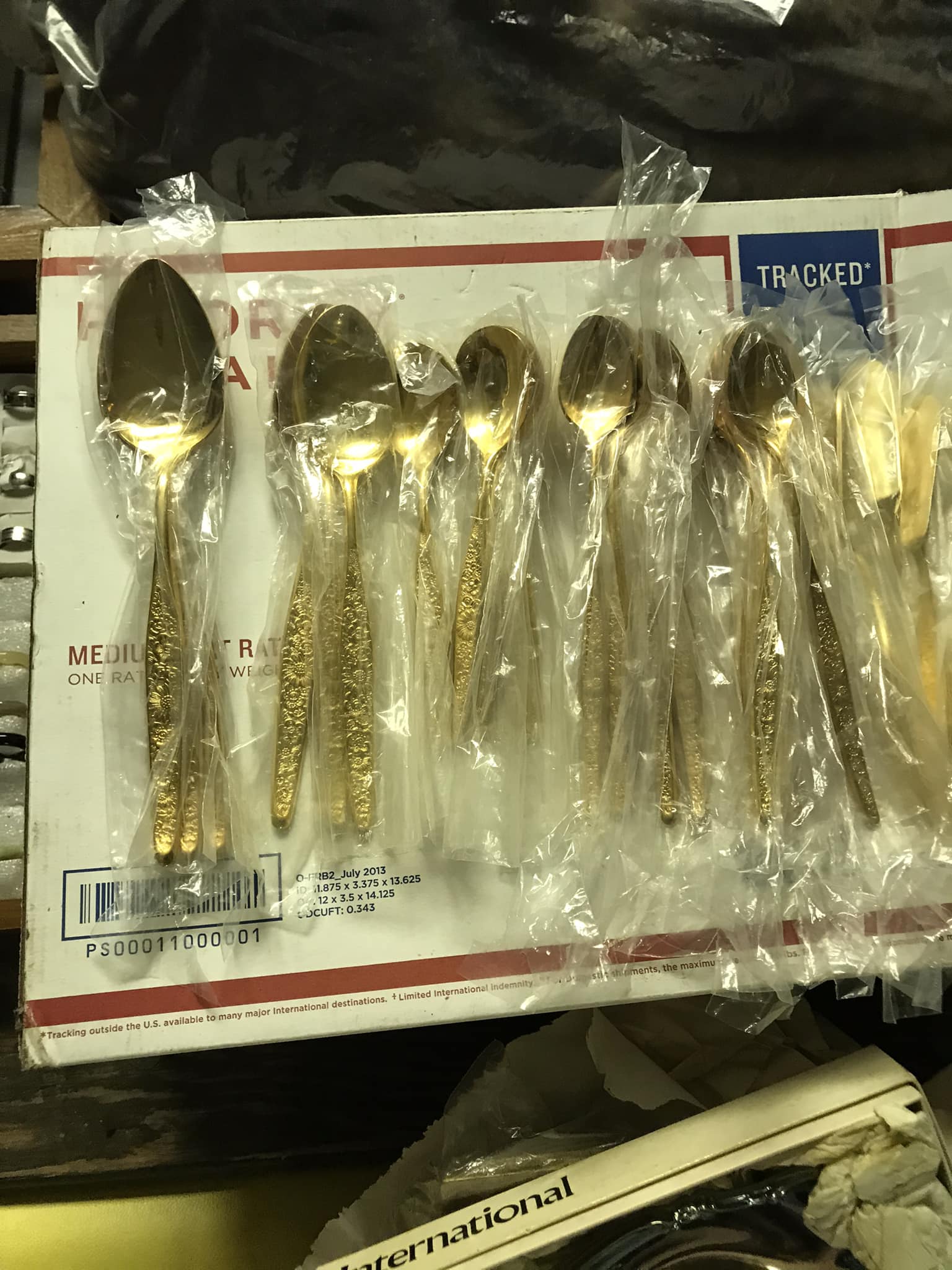 Value of 24k plated cutlery from 70-80