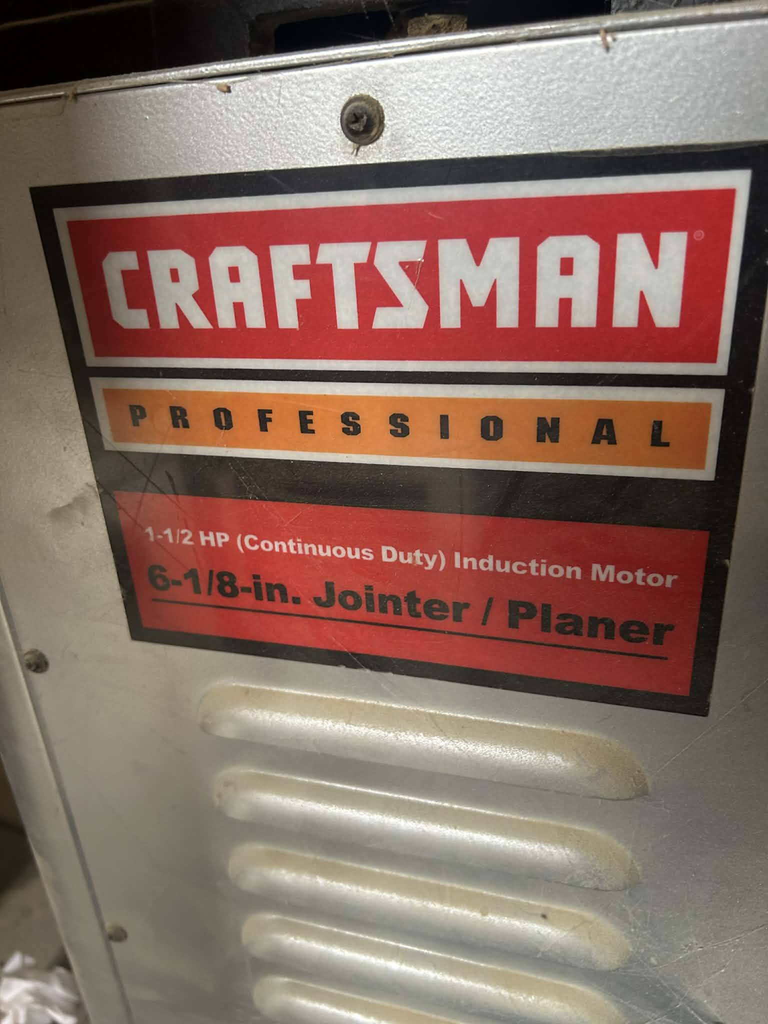 Replaced busted jointer with Craftsman Professional 6-1/8-in