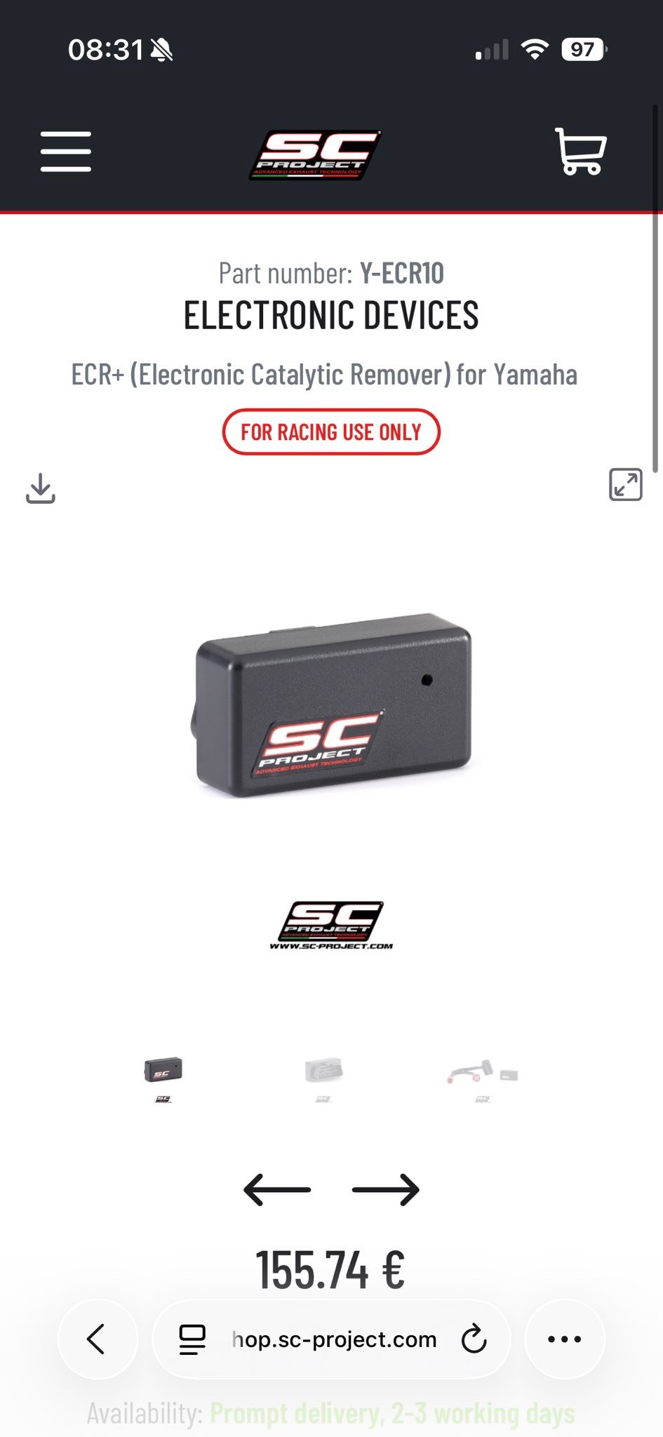 Does sc-project ecr fix warning lights on 2024 mt-09?