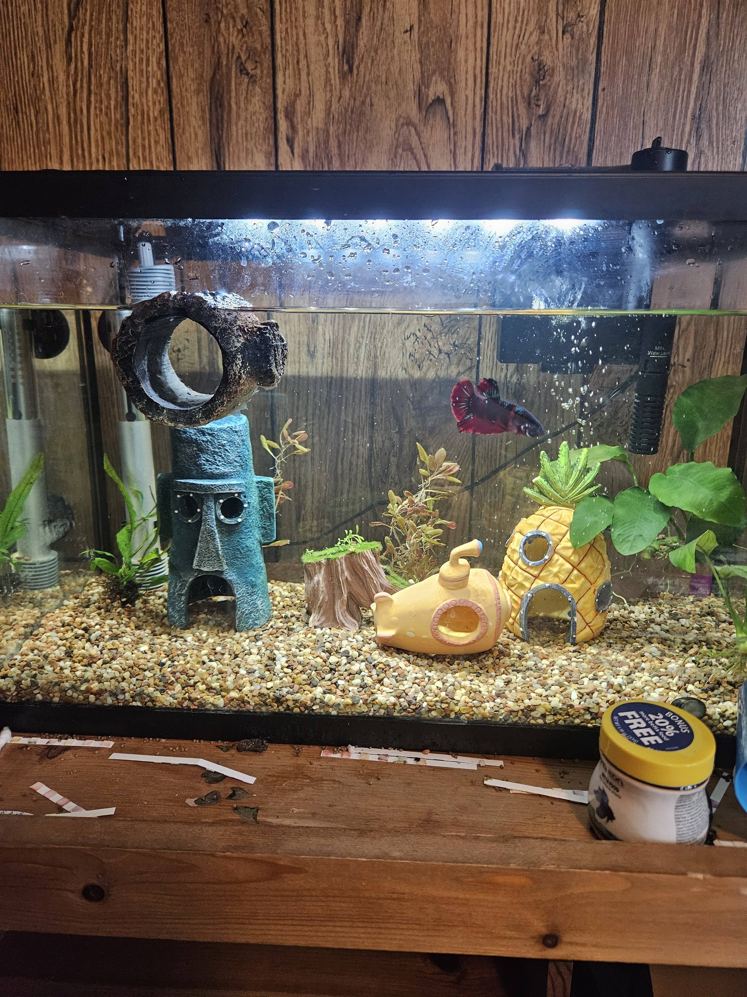 betta fish tank accessory submarine SARDVISA Floating Aquarium Decoration with 2 Float Balls With great color and stylish design Aquarium Decoration Set Resin Submarine
