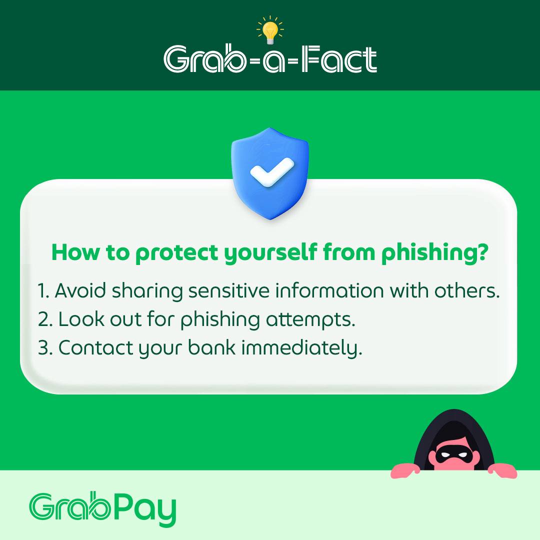 Grab - BEWARE of phishing scams ⚠ Learn how to keep your...