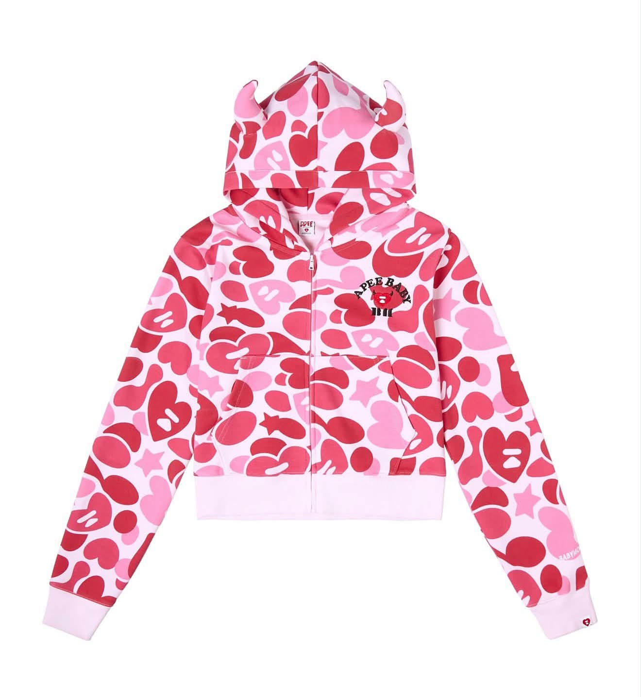 🛫 PRE-ORDER 5-10 วัน APEE × BABYMONSTER HEART BADGE ZIP HOODIE