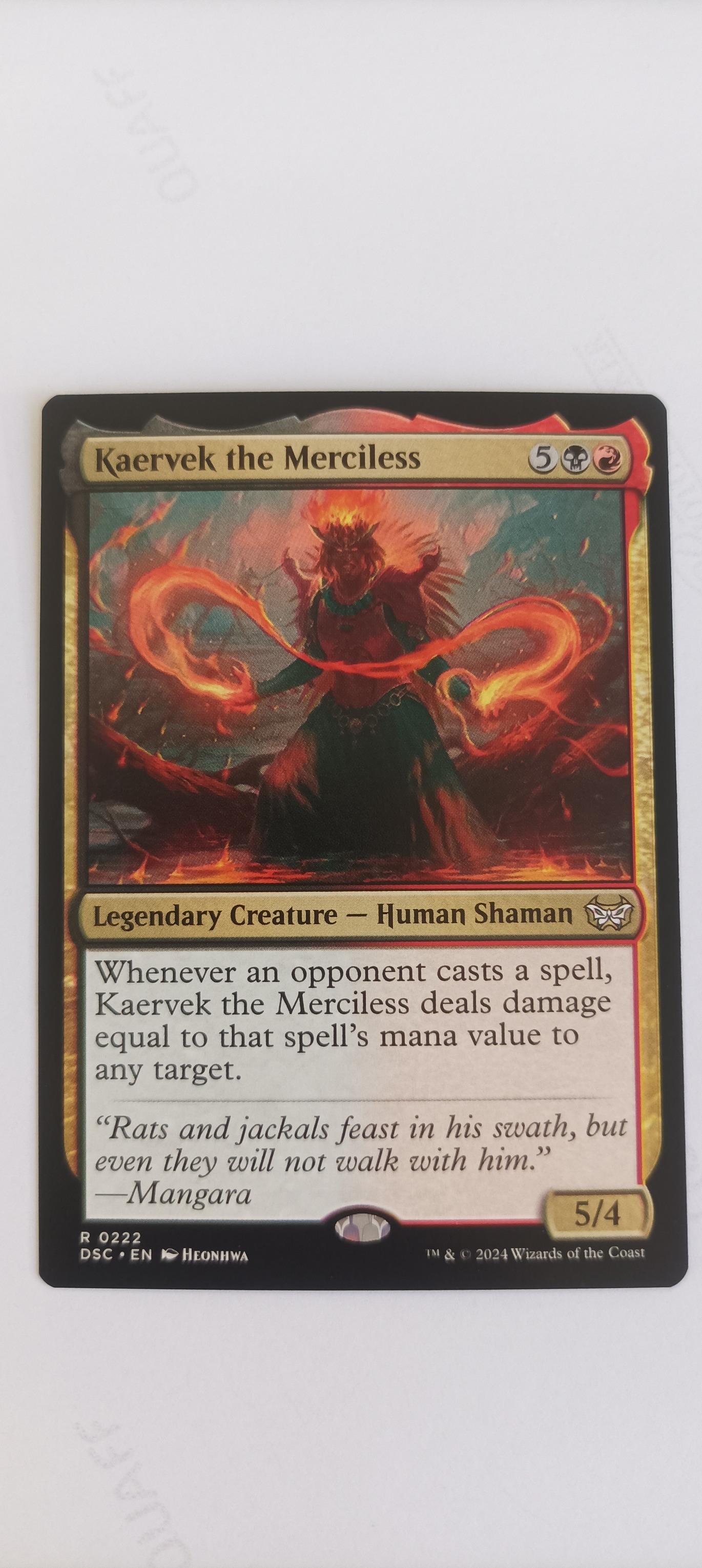Endless Punishment precon with red ink registration error misprints