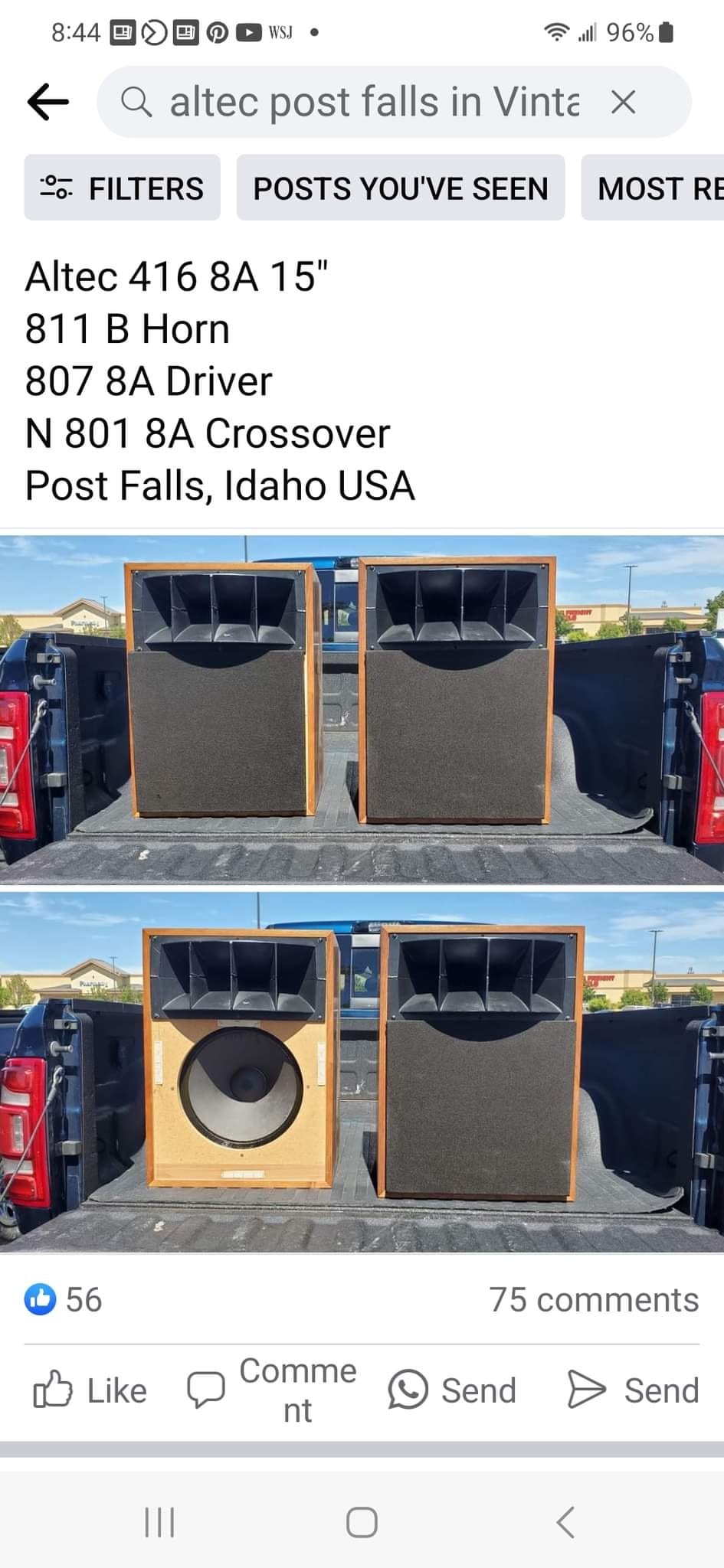 which one is better to upgrade for a set altec a7? #N1285-8B #N1209-8A