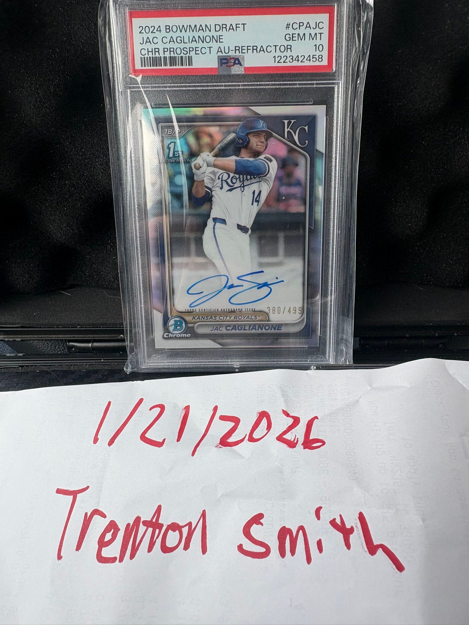 2024 bowman draft chrome blue refractor auto for sale