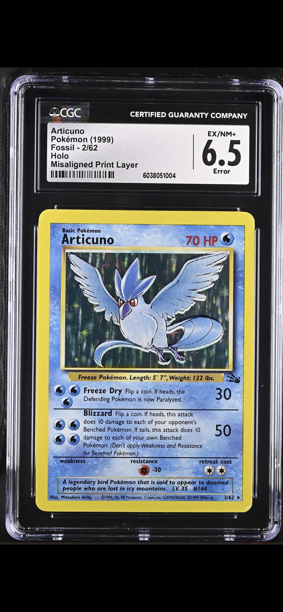 articuno pokemon card 2 62 144 - Holofoil SV Scarlet & Violet 151 this attack does 10 damage to each of your own Benched Pokemon For Sale - Holo Shift