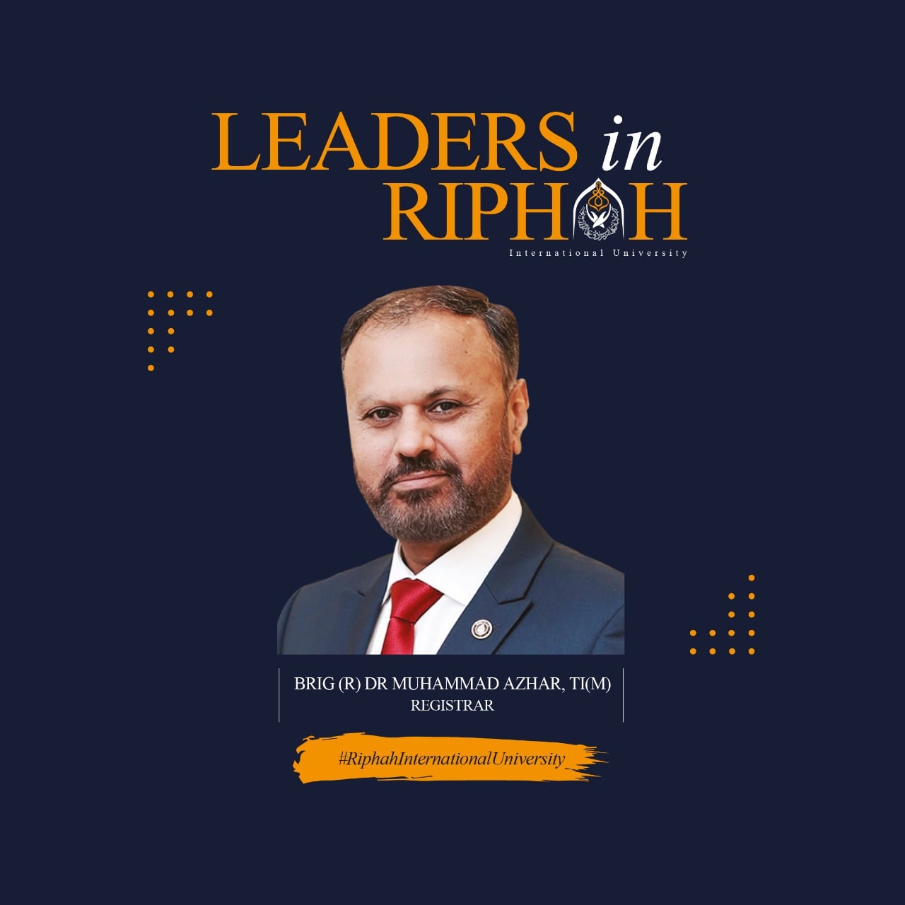 Riphah - Brig (R) Dr Muhammad Azhar graduated from Rawalpindi Medical ...