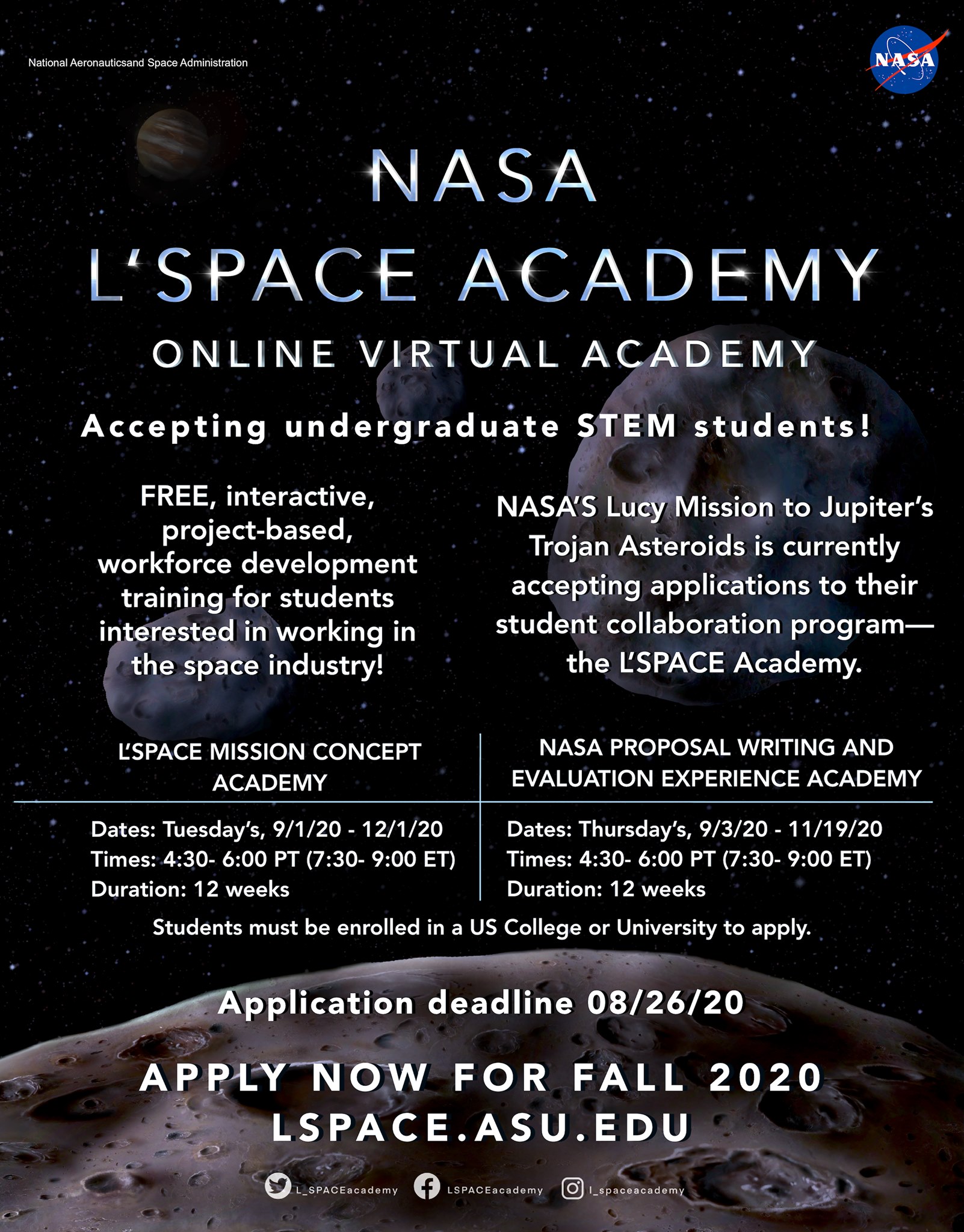 If you are an undergraduate STEM... - NASA L' SPACE Program | Facebook