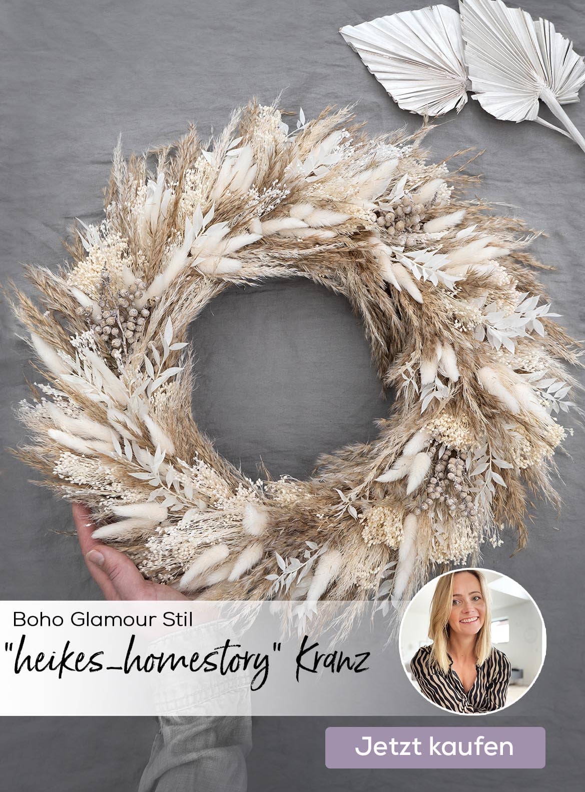 Yeah! Der erste Blogerinnen Adventskranz ist online! Wir freuen uns Euch schon heute den Kranz von Heike von @heikes_homestory präsentieren zu können! Sie hat einen traumhaften Trockenblumenkranz in