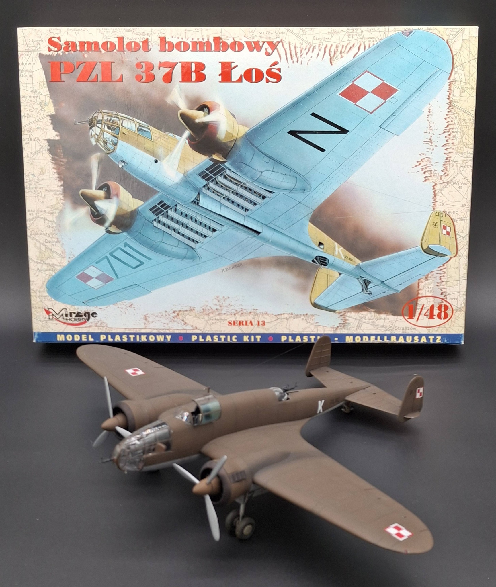 Mirage hobby's 1/48 pzl.37b Łos model build