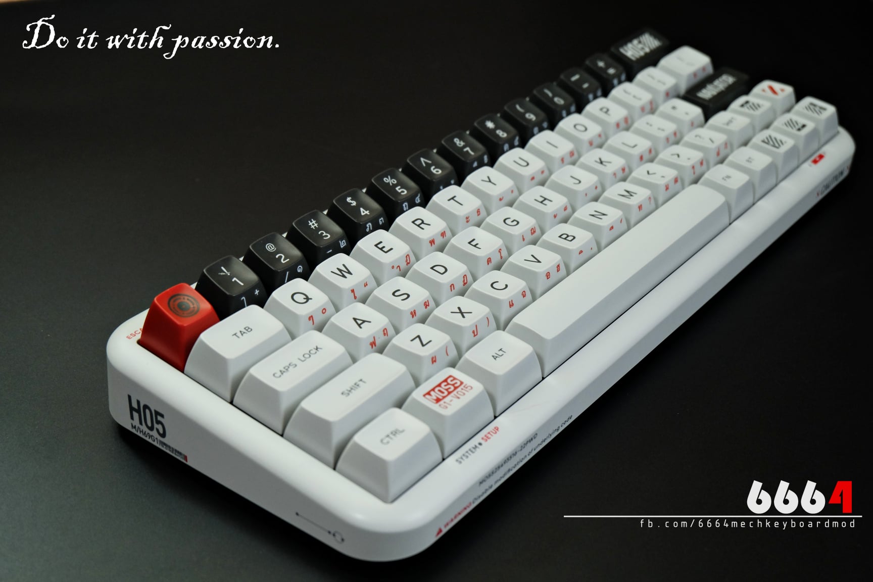 งานเพิ่มตัวหนังสือไทย ของMelGeek... - 6664 mech Keyboard Mod