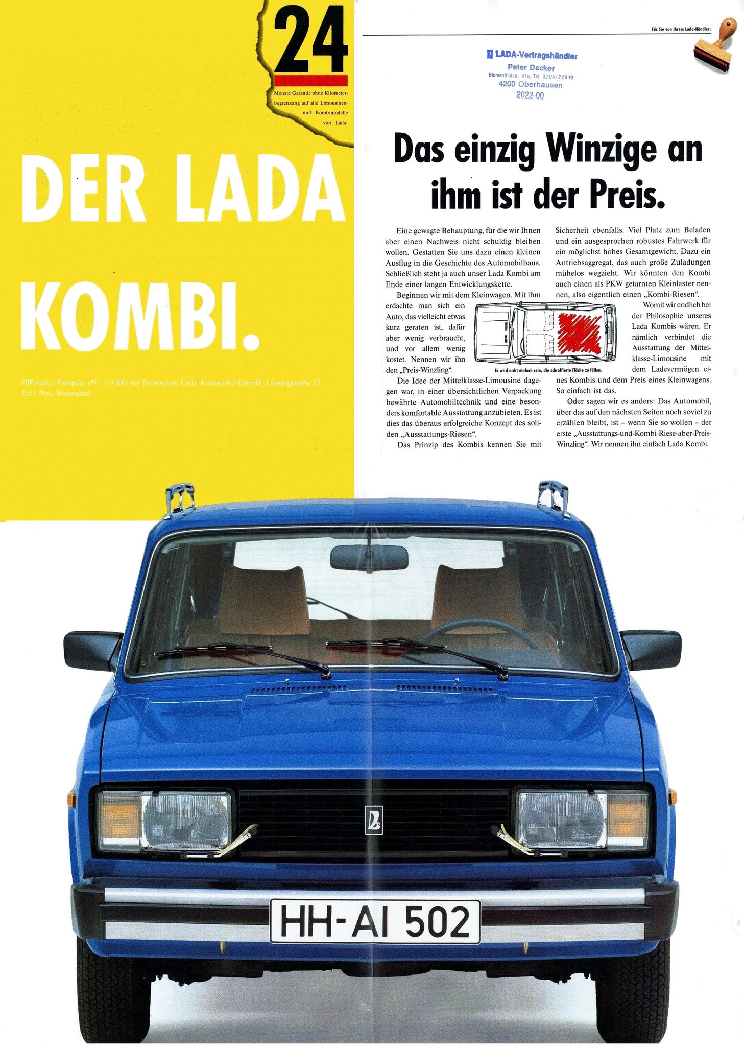 André - Lada Kombi 2104 Wagon - brochure 1988 Germany